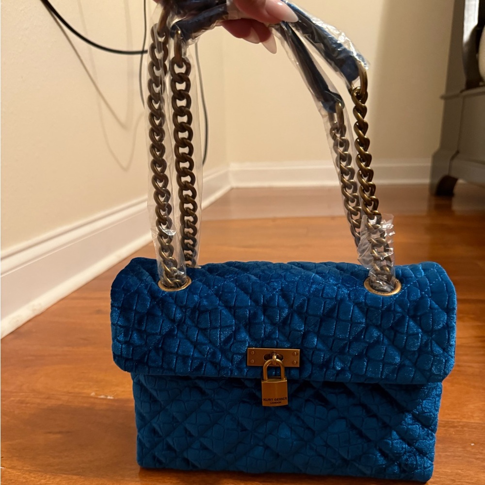 Kurt Geiger Brixton Lock Bag - TURQUOISE/AQUA